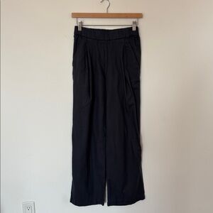 Black Crane Cotton Pants in Black XS Grey Blue